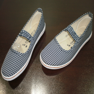 舞蹈防滑软底牛仔妈妈鞋 浅口健身休闲牛筋底工作鞋 老布鞋 加宽女鞋