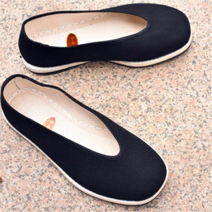 套脚老头透气加肥男鞋 圆口休闲套脚千层轮胎底耐磨单鞋 老布鞋 正品