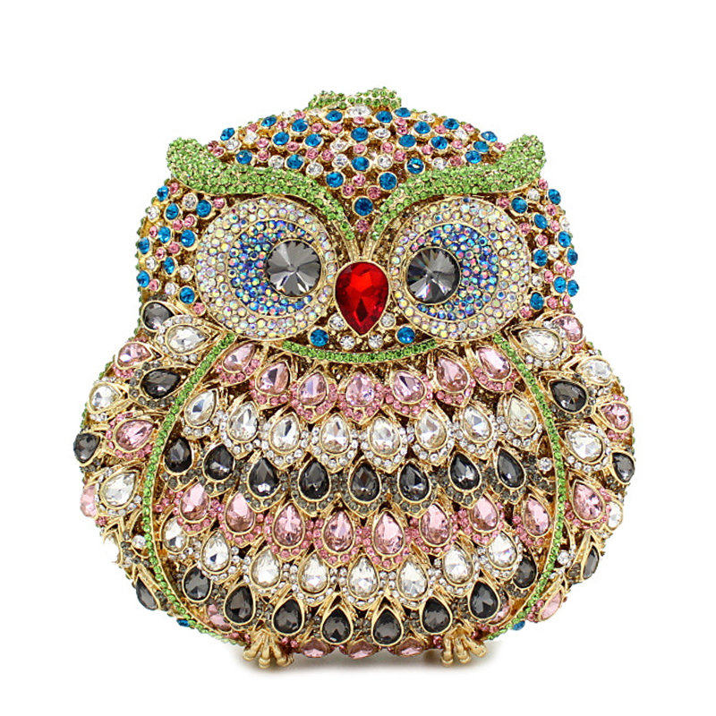 朱迪思雷伯judithleiber同款镶钻猫头鹰晚宴包宴会旗袍手拿包满钻