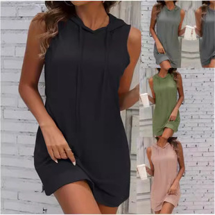 Slim fit hip hugging hoodie women's short dress女短款连衣裙