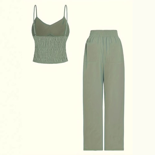Women's tank top and pants set女士吊带背心和长裤套装