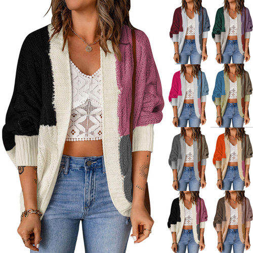 Women shawl autumn/winter knitted cardigan sweater女开衫毛衣