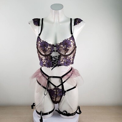 Sexy lingerie, embroidered garters, bra set, pajamas内衣套装