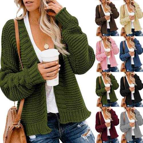 Women autumn and winter new knitted cardigan jacket针织衫女
