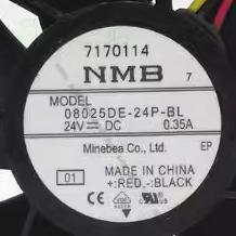 NMB 08025DE-24P-BL 24V 0.35A 8025 8CM工控机散热风扇风机