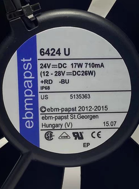 6314HR 6424R/U/TDR 6318/2TDHHP/19HPU 德国 进口风扇