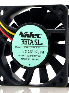 电产 NIDEC D06R-12PS1 01B 12V 0.20A 6015 6cm 电源 机箱风扇