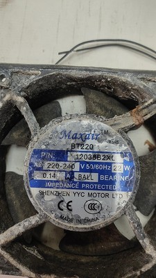 全新蒸箱MAXAIR BT220 220V 12038 12CM 12038B2HL防水散热风扇