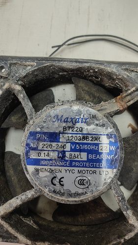 全新蒸箱MAXAIR BT220 220V 12038 12CM 12038B2HL防水散热风扇