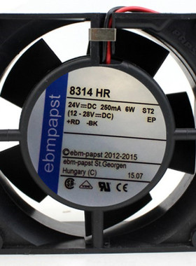全新德国ebmpapst风机8314HR 8032 24V 6W 8cm厘米变频器散热风扇