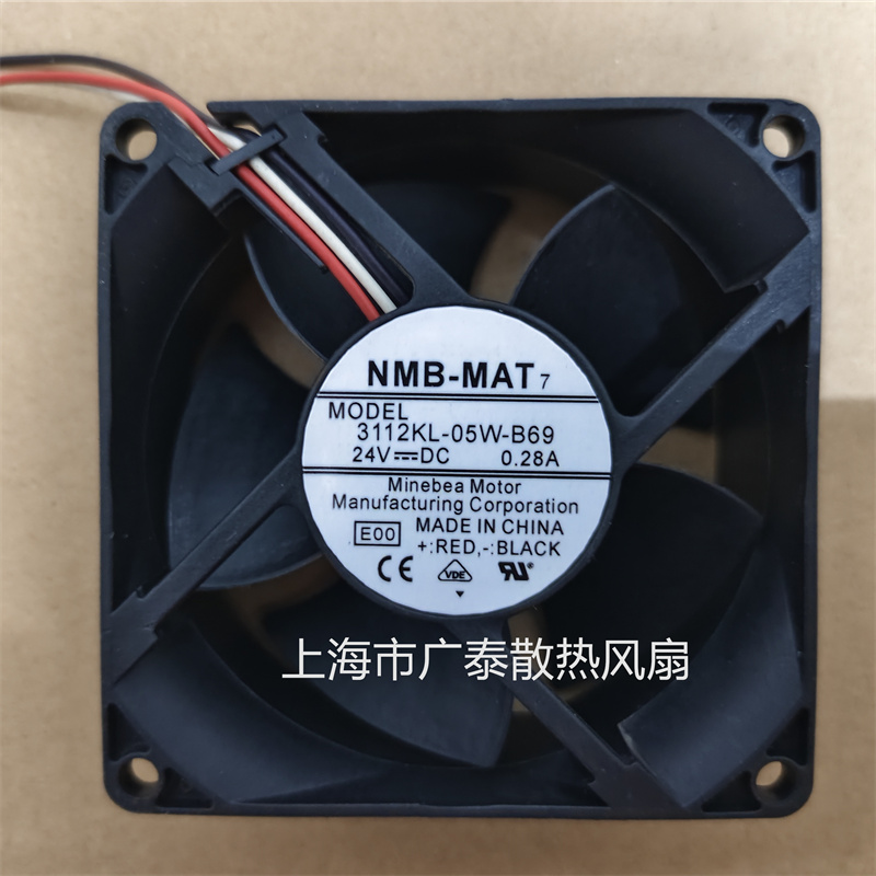 NMB-MAT 3112KL-05W-B60/B69 8032 8CM 24V 0.28A 镗床变频器风扇