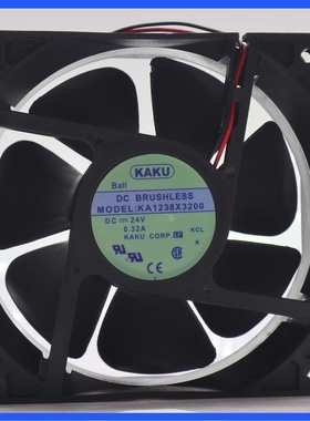 卡固 KA1238X3200 DC24 0.32A 12038 2线 7叶大风量风扇