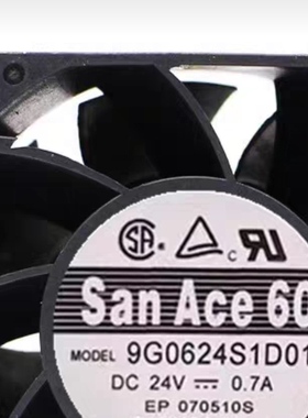 三洋SanAce60 9G0624S1D01 24V 0.7A 6038 3线 服务器变频器 风扇