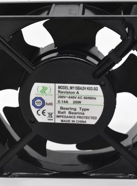 MUTUAL MOTOR M115BA2H M115BA1金属风扇H 12CM 200/240V