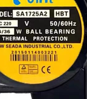 原装Polnt SA1725A2/A1 HBL 220V/110V 50/60HZ 36W 机柜散热风扇