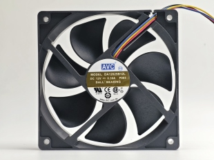 原装AVC DA12025B12L 12V 0.30A 12025 12CM PWM 超静音机箱风扇