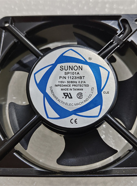 建准SUNON SP101A P/N 1123HBT 12038 115V 0.21A双轴承风扇