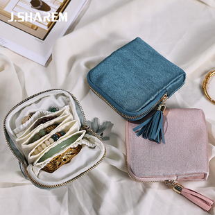 旅行迷你珠宝首饰包小水晶手串收纳包随身手饰品专用文玩袋便携式