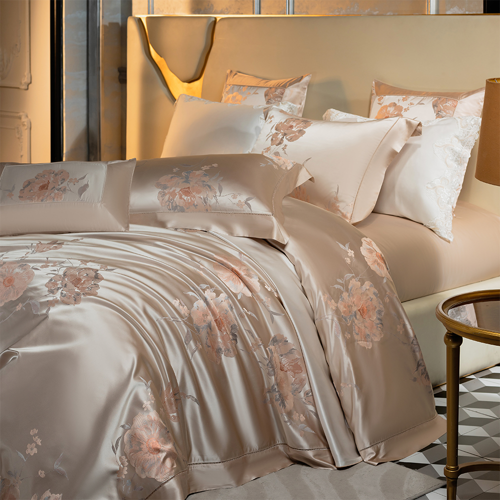 真丝四件套100%桑蚕丝中式清悠居