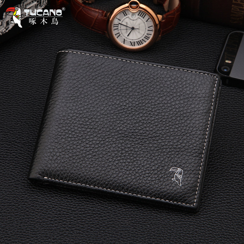 TUCANO/啄木鸟男士钱包 真皮短款票夹 新款头层牛皮商务时尚皮夹