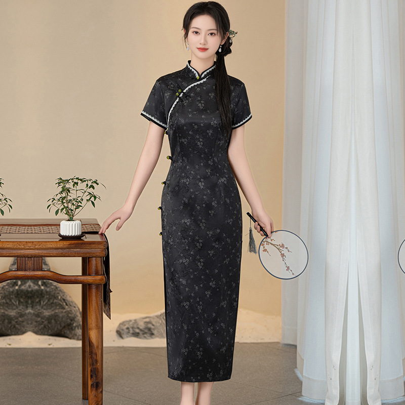 蔓楼兰官方逸红颜独特漂亮古棠精裁国际大牌旗袍先生崔万志旗舰店