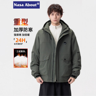 冲锋棉服男士 工装 冬季 加厚保暖棉衣冬装 棉袄外套 2025新款 NASA美式