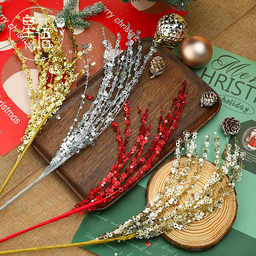 圣诞节火树银花插枝亮片烟花棒