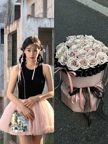 Манса розовый балет маленький ароматный ветер Букет упаковочный материал