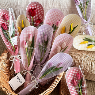 星语【38女神节】蕾丝风格单支袋多支袋 玫瑰花束包装套袋花束袋