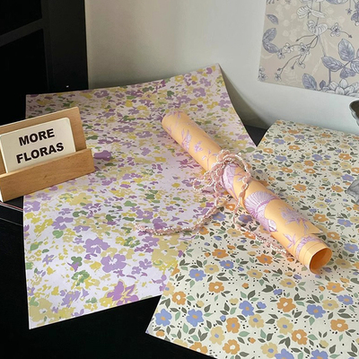 田园碎花系列包装纸鲜花包花纸