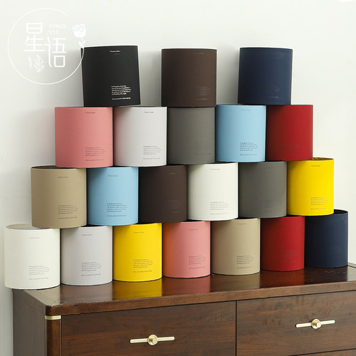 磨砂肤感抱抱桶玫瑰花桶包装桶