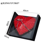 Творческая акриловая прозрачная цветочная коробка Grand Panorama 99 Rose Love Flower Box net Red Bults