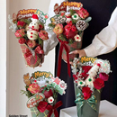 星语 盒 圣诞节平安夜苹果圆盒手提盒diy鲜花束插花盒礼物礼品包装