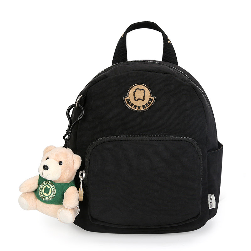 丹尼熊双肩包纯色小熊背包休闲轻便洗水布户外运动小包DBKA168042