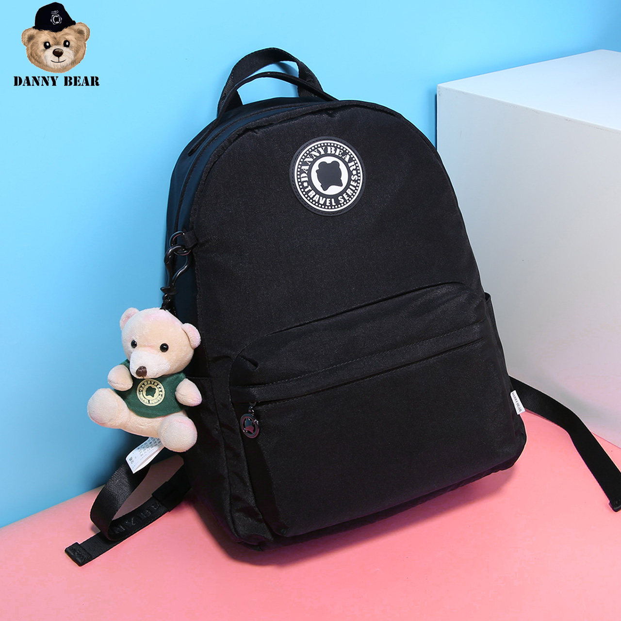 Danny Bear/丹尼熊双肩包旅行包纯色休闲学院书包女包DBTB9918012