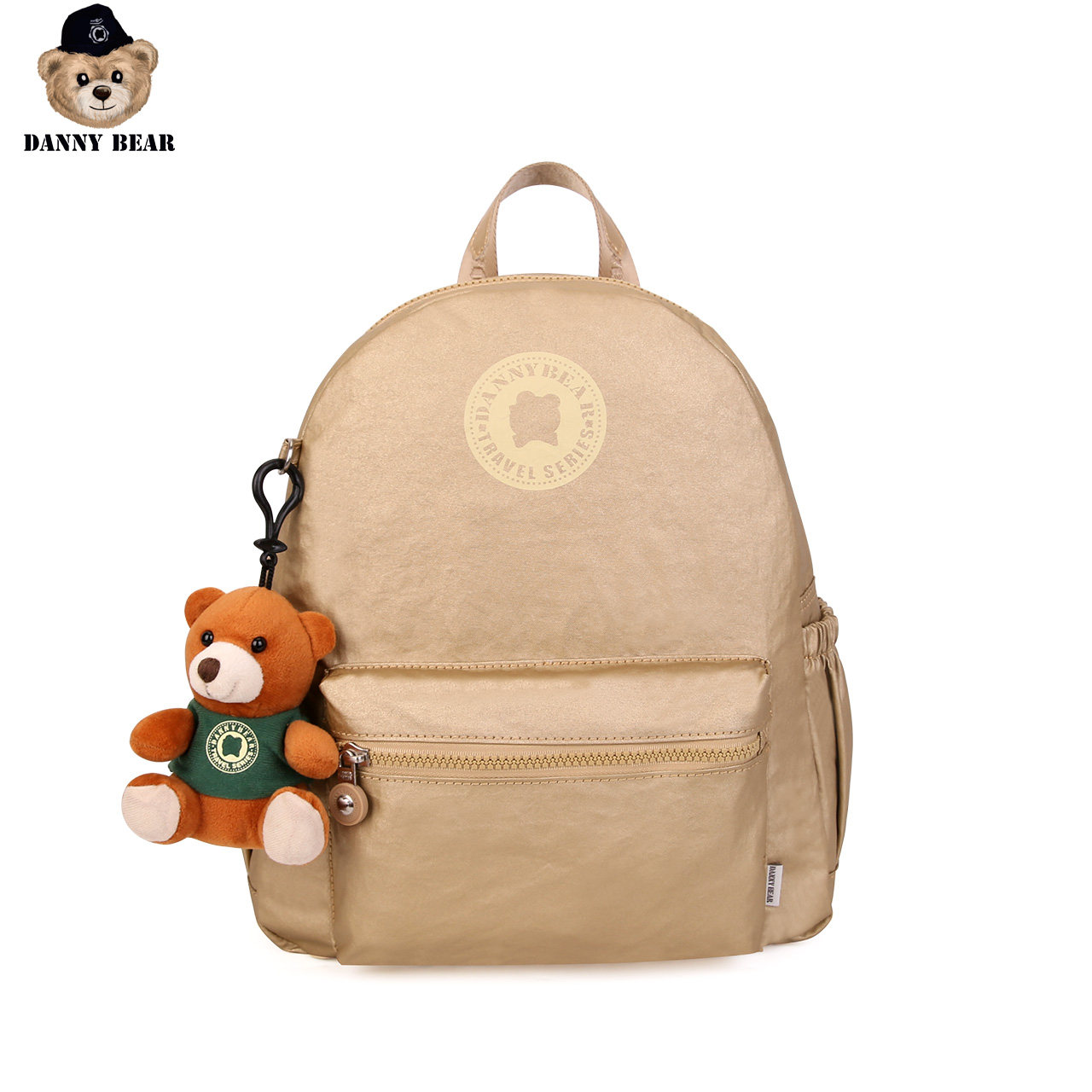 DannyBear丹尼熊双肩包纯色布背包休闲旅行包学生书包DBTB9918036