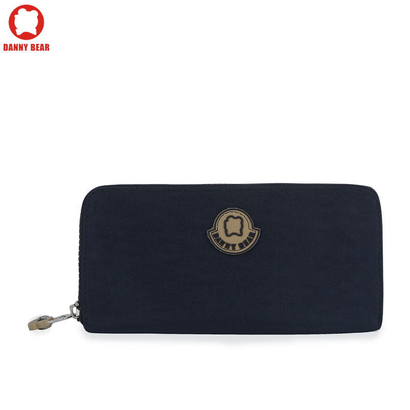 丹尼熊洗水布系列长款单双拉链女钱包耐磨女钱夹DUB6212202