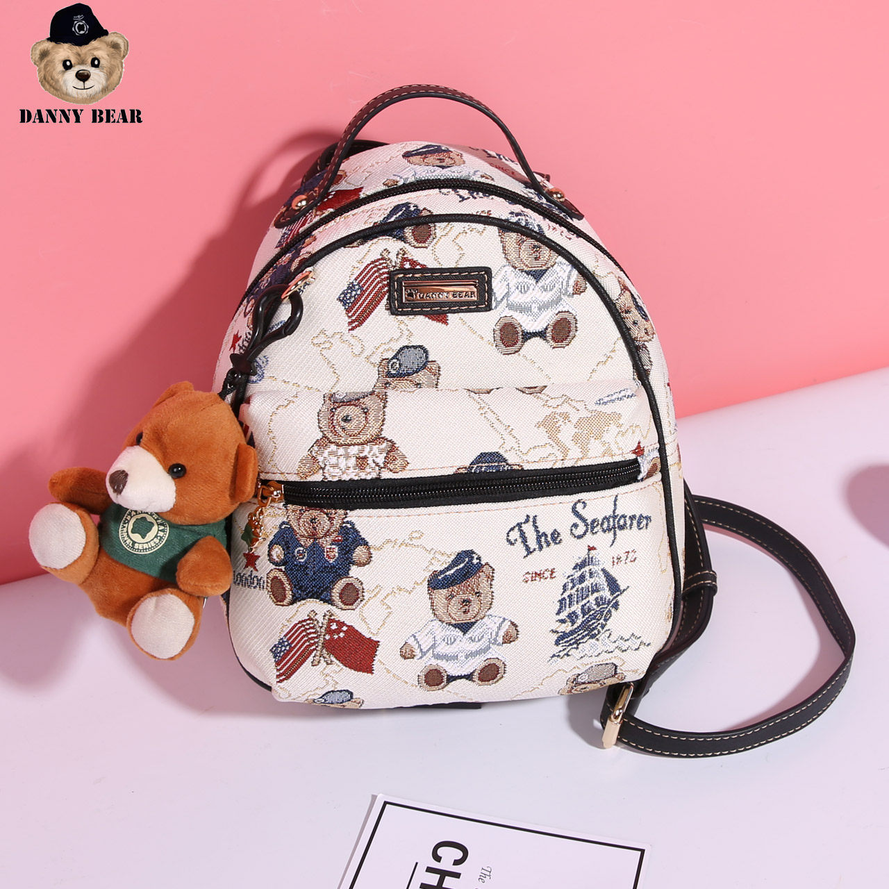 丹尼熊双肩包2020新MINI小背包旅行休闲小熊布包女DMB9115063