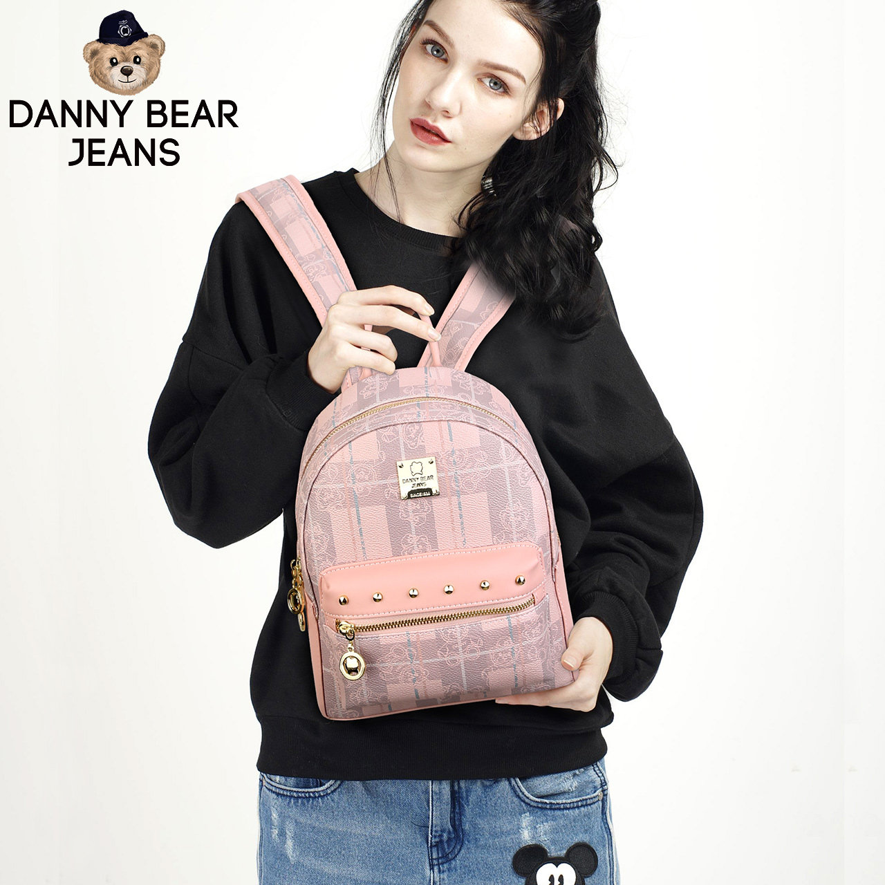 Danny Bear丹尼熊丹尼熊新款双肩包轻便休闲布背包书包DMJ9816239