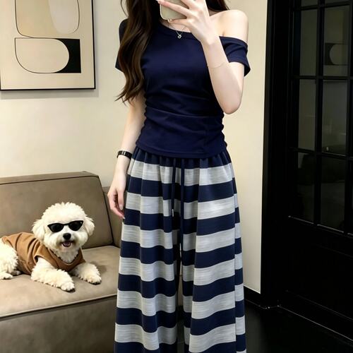 巨好看超火穿搭ootd一整套装2026新款短袖裤子女夏日韩系绝美套装