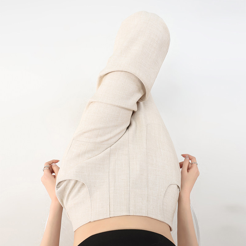实拍亚麻阔腿裤春夏季薄款高腰垂感老钱风西装职业女裤套装长裤