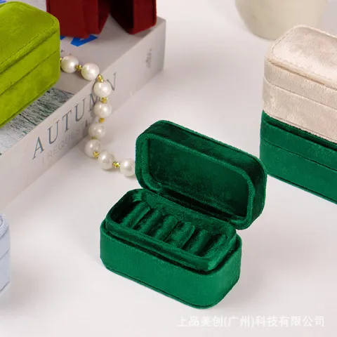 小巧跨境戒指戒指盒精致便携绒布迷你收纳盒上品mini高级美创