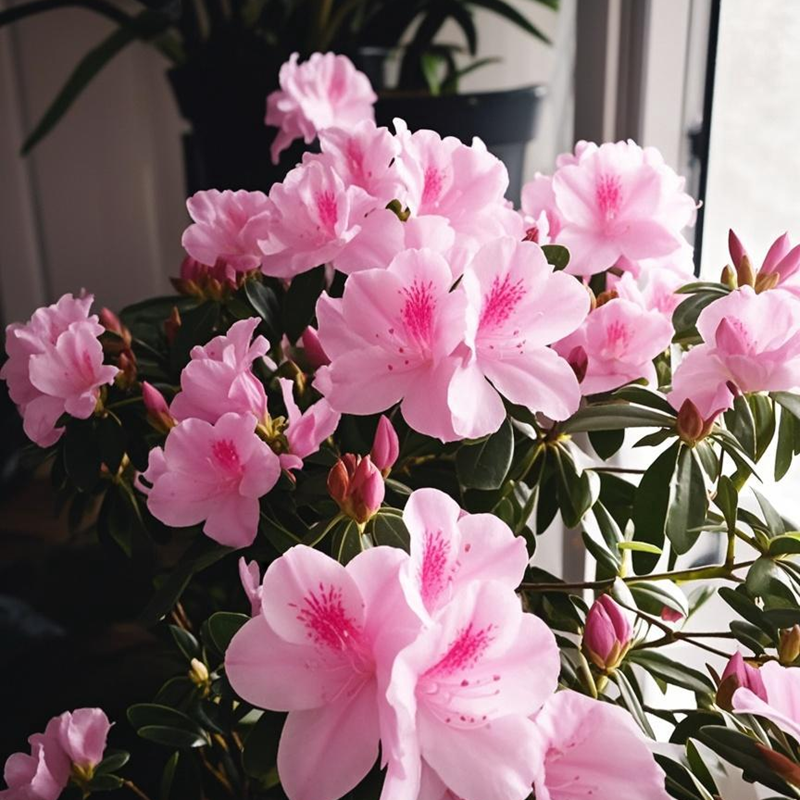耐寒热玉蝴蝶粉色盆栽杜鹃花卉