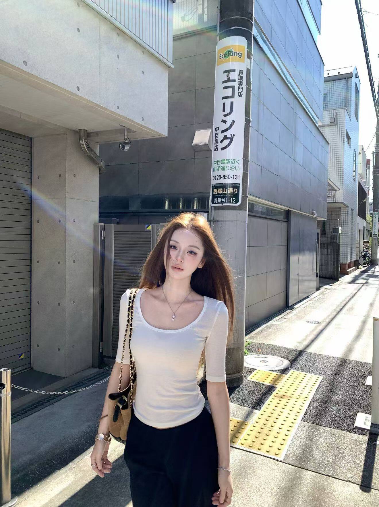 2026十三行夏季新款时尚百搭圆领纯色短袖T恤女