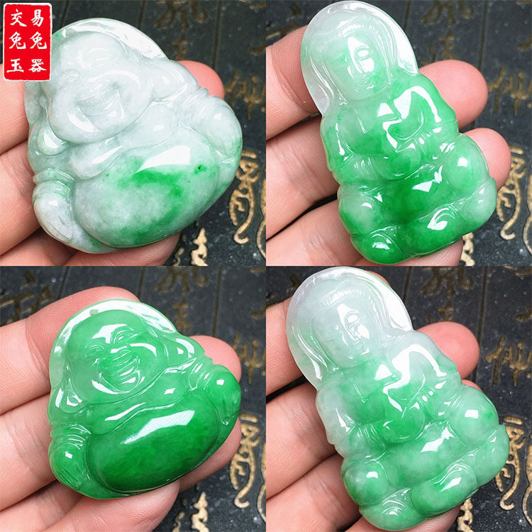 缅甸阳绿飘花翡翠观音菩萨玉坠 白底阳绿大肚佛公吊坠 满绿佛公玉,珠宝/钻石/翡翠,翡翠裸石/蛋面,淘宝优惠券,粉丝福利购,淘宝优惠卷
