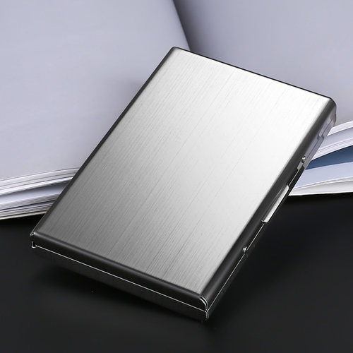 高档商务不锈钢男卡包多便携