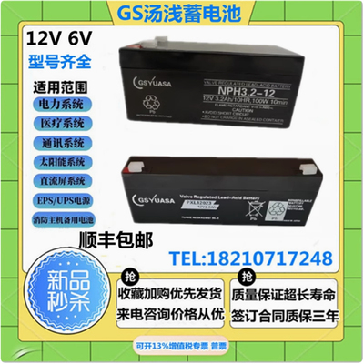 GS汤浅蓄电池免维护机房后备电源