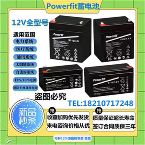 Powerfit蓄电池12V33AH S312/18FS2.3S/9 S312/24 S312/40 312/55