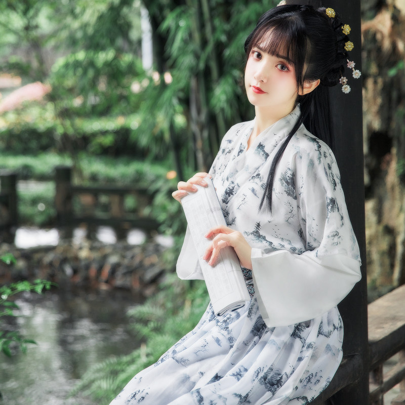 交领魏晋超仙气学生古风裙汉服