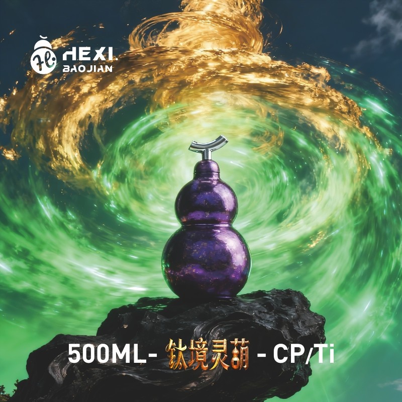 鹤玺纯钛葫芦保温杯商务保温杯